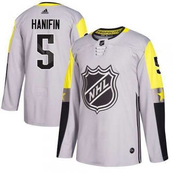 Men's Adidas Carolina Hurricanes #5 Noah Hanifin Gray 2018 All-Star Metro Division Authentic Stitched NHL