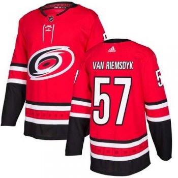 Men's Adidas Carolina Hurricanes #57 Trevor Van Riemsdyk Red Home Authentic Stitched NHL Jersey