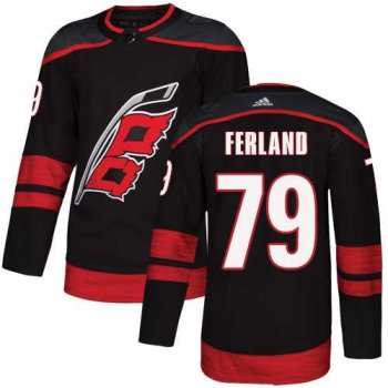 Men's Adidas Carolina Hurricanes #79 Michael Ferland Black Alternate Authentic Stitched NHL Jersey