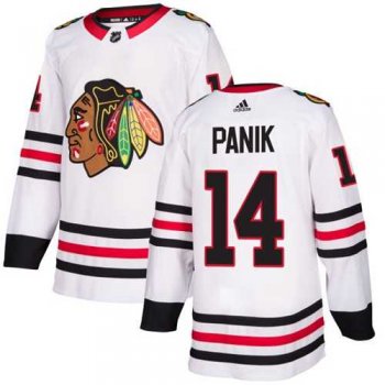 Men's Adidas Chicago Blackhawks #14 Richard Panik White Road Authentic Stitched NHL