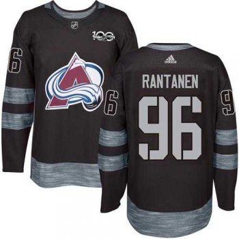 Men's Adidas Colorado Avalanche #96 Mikko Rantanen Black 1917-2017 100th Anniversary Stitched NHL