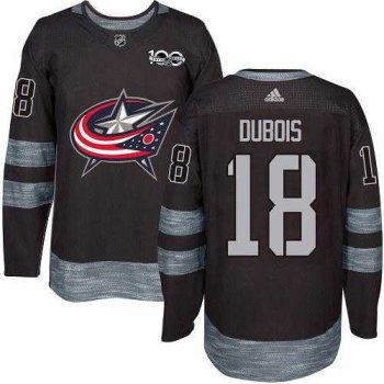 Men's Adidas Columbus Blue Jackets #18 Pierre-Luc Dubois Black 1917-2017 100th Anniversary Stitched NHL Jersey