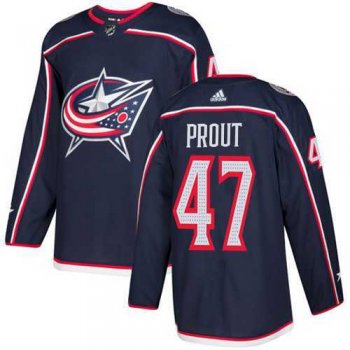 Men's Adidas Columbus Blue Jackets #47 Dalton Prout Navy Blue Home Authentic Stitched NHL Jersey