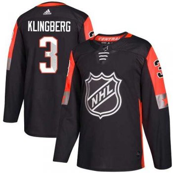 Men's Adidas Dallas Stars #3 John Klingberg Black 2018 All-Star Central Division Authentic Stitched NHL