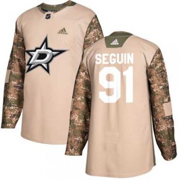 Men's Adidas Dallas Stars #91 Tyler Seguin Camo Authentic 2017 Veterans Day Stitched NHL Jersey