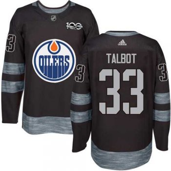 Men's Adidas Edmonton Oilers #33 Cam Talbot Black 1917-2017 100th Anniversary Stitched NHL Jersey