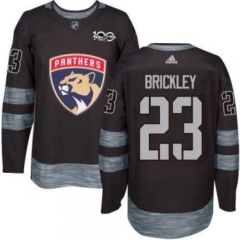 Men's Adidas Florida Panthers #23 Connor Brickley Black 1917-2017 100th Anniversary Stitched NHL Jersey