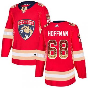 Men's Adidas Florida Panthers #68 Mike Hoffman Red Home Authentic Drift Fashion Stitched NHL Jersey