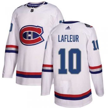 Men's Adidas Montreal Canadiens #10 Guy Lafleur White Authentic 2017 100 Classic Stitched NHL Jersey