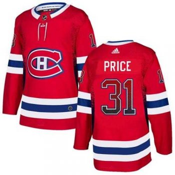 Men's Adidas Montreal Canadiens #31 Carey Price Red Home Authentic Drift Fashion Stitched NHL Jersey