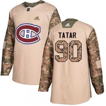 Men's Adidas Montreal Canadiens #90 Tomas Tatar Camo Authentic 2017 Veterans Day Stitched NHL Jersey