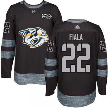 Men's Adidas Nashville Predators #22 Kevin Fiala Black 1917-2017 100th Anniversary Stitched NHL Jersey