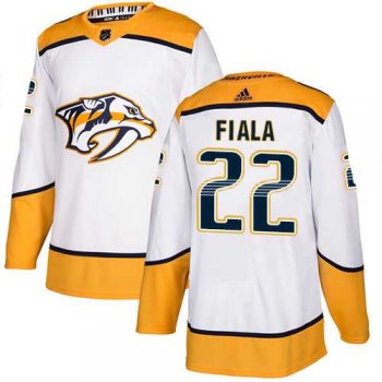 Men's Adidas Nashville Predators #22 Kevin Fiala White Road Authentic Stitched NHL Jersey