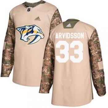 Men's Adidas Nashville Predators #33 Viktor Arvidsson Camo Authentic 2017 Veterans Day Stitched NHL Jersey