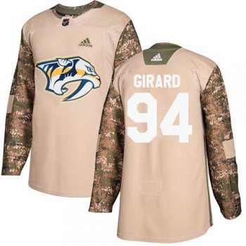 Men's Adidas Nashville Predators #94 Samuel Girard Camo Authentic 2017 Veterans Day Stitched NHL Jersey