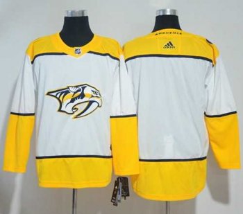 Men's Adidas Nashville Predators Blank White Road Authentic Stitched NHL Jersey