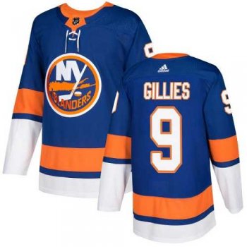 Men's Adidas New York Islanders #9 Clark Gillies Royal Blue Home Authentic Stitched NHL Jersey