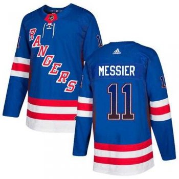 Men's Adidas New York Rangers #11 Mark Messier Royal Blue Home Authentic Drift Fashion Stitched NHL Jersey