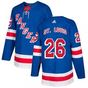 Men's Adidas New York Rangers #26 Martin St.Louis Royal Blue Home Authentic Stitched NHL Jersey