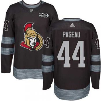 Men's Adidas Ottawa Senators #44 Jean-Gabriel Pageau Black 1917-2017 100th Anniversary Stitched NHL Jersey