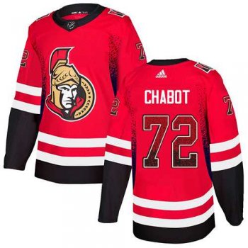 Men's Adidas Ottawa Senators #72 Thomas Chabot Red Home Authentic Drift Fashion Stitched NHL Jersey