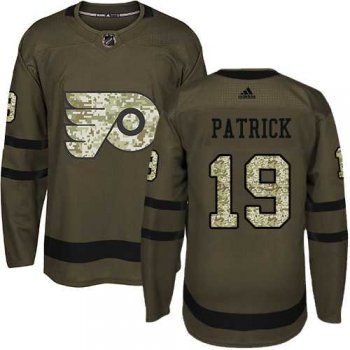 Men's Adidas Philadelphia Flyers #19 Nolan Patrick Green Salute to Service Stitched NHL