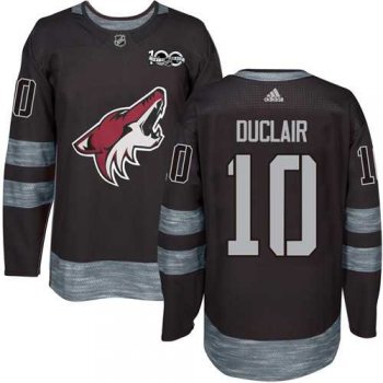 Men's Adidas Phoenix Coyotes #10 Anthony Duclair Black 1917-2017 100th Anniversary Stitched NHL