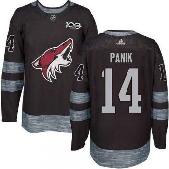 Men's Adidas Phoenix Coyotes #14 Richard Panik Black 1917-2017 100th Anniversary Stitched NHL Jersey