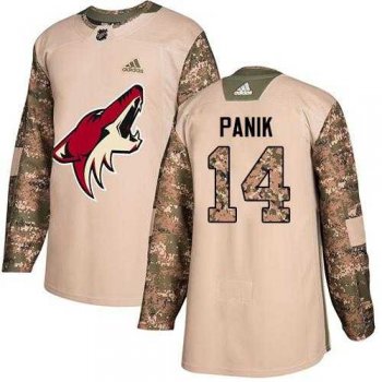 Men's Adidas Phoenix Coyotes #14 Richard Panik Camo Authentic 2017 Veterans Day Stitched NHL Jersey