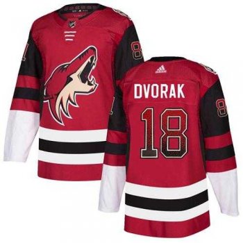 Men's Adidas Phoenix Coyotes #18 Christian Dvorak Maroon Home Authentic Drift Fashion Stitched NHL Jersey