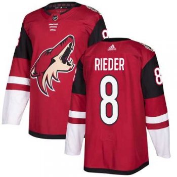 Men's Adidas Phoenix Coyotes #8 Tobias Rieder Maroon Home Authentic Stitched NHL