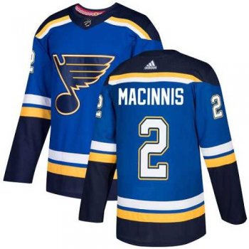 Men's Adidas St. Louis Blues #2 Al MacInnis Blue Home Authentic Stitched NHL Jersey