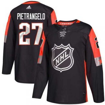 Men's Adidas St. Louis Blues #27 Alex Pietrangelo Black 2018 All-Star Central Division Authentic Stitched NHL