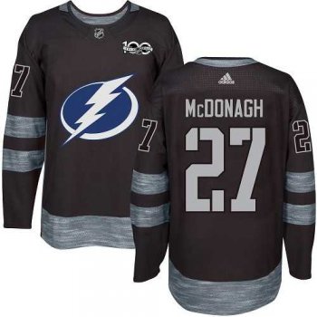 Men's Adidas Tampa Bay Lightning #27 Ryan McDonagh Black 1917-2017 100th Anniversary Stitched NHL Jersey