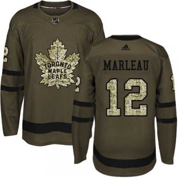 Men's Adidas Toronto Maple Leafs #12 Patrick Marleau Green Salute to Service Stitched NHL