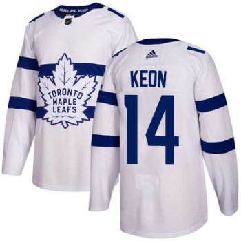 Men's Adidas Toronto Maple Leafs #14 Dave Keon White Authentic 2018 Stadium Series Stitched NHL Jersey