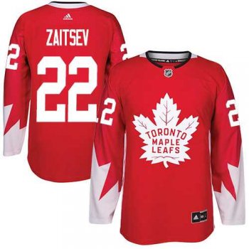 Men's Adidas Toronto Maple Leafs #22 Nikita Zaitsev Red Team Canada Authentic Stitched NHL Jersey