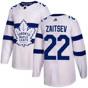 Men's Adidas Toronto Maple Leafs #22 Nikita Zaitsev White Authentic 2018 Stadium Series Stitched NHL Jersey