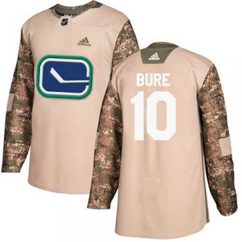 Men's Adidas Vancouver Canucks #10 Pavel Bure Camo Authentic 2017 Veterans Day Stitched NHL Jersey