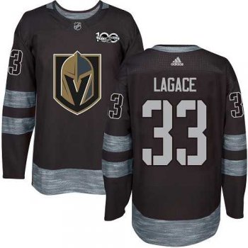 Men's Adidas Vegas Golden Knights #33 Maxime Lagace Black 1917-2017 100th Anniversary Stitched NHL Jersey