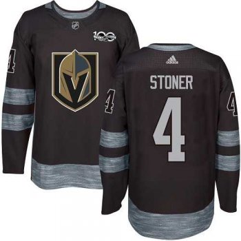 Men's Adidas Vegas Golden Knights #4 Clayton Stoner Black 1917-2017 100th Anniversary Stitched NHL Jersey