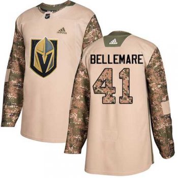 Men's Adidas Vegas Golden Knights #41 Pierre-Edouard Bellemare Authentic Camo Veterans Day Practice NHL