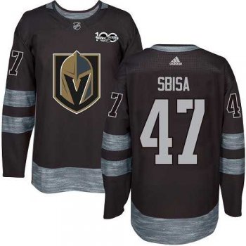 Men's Adidas Vegas Golden Knights #47 Luca Sbisa Black 1917-2017 100th Anniversary Stitched NHL Jersey