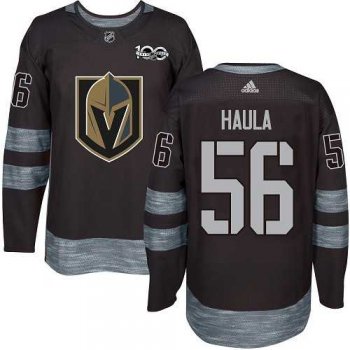 Men's Adidas Vegas Golden Knights #56 Erik Haula Black 1917-2017 100th Anniversary Stitched NHL Jersey