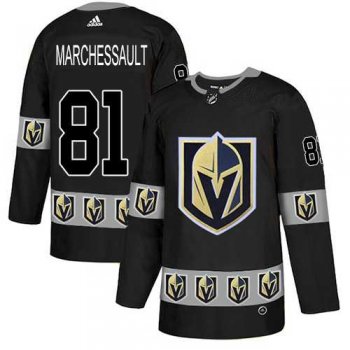 Men's Adidas Vegas Golden Knights #81 Jonathan Marchessault Black Authentic Team Logo Fashion Stitched NHL Jersey