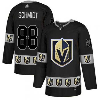 Men's Adidas Vegas Golden Knights #88 Nate Schmidt Black Authentic Team Logo Fashion Stitched NHL Jersey