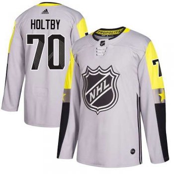 Men's Adidas Washington Capitals #70 Braden Holtby Gray 2018 All-Star Metro Division Authentic Stitched NHL