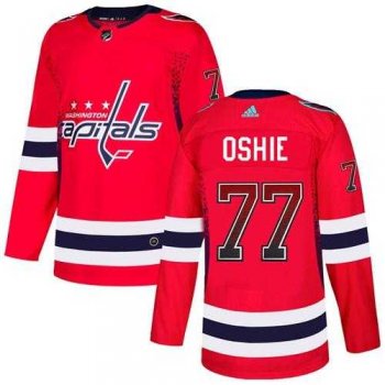 Men's Adidas Washington Capitals #77 T.J. Oshie Red Home Authentic Drift Fashion Stitched NHL Jersey