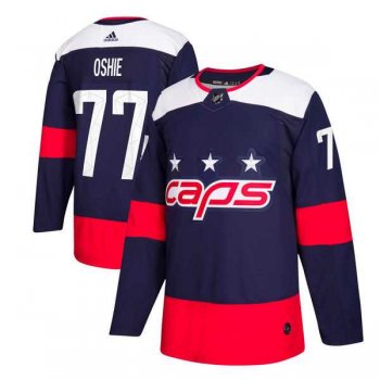 Men's Adidas Washington Capitals #77 TJ Oshie Navy 2018 NHL Stadium Series Authentic Pro Stitched NHL