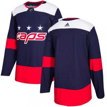 Men's Adidas Washington Capitals Blank Navy Authentic 2018 Stadium Series Stitched NHL Jersey